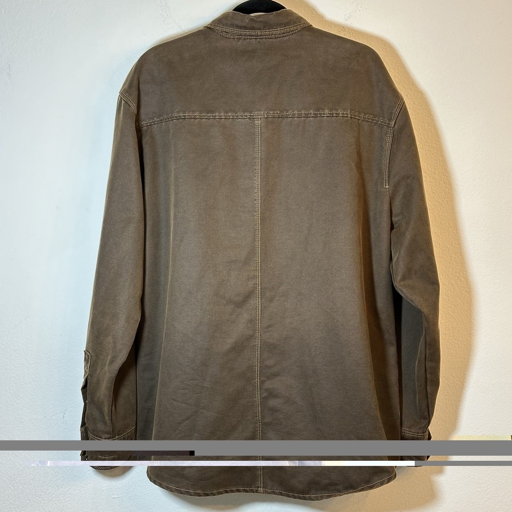 ClearWater Outfitters Faux Suede Ranch Jacket Men Large Snap Front Chore Shacket - Picture 9 of 13